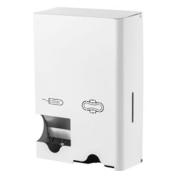 MediQo-Line dispenser klein voor maandverband en tampons - RVS/wit