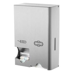 MediQo-Line dispenser klein voor maandverband en tampons - RVS FPP