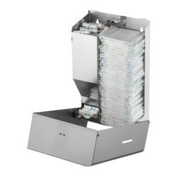 MediQo-Line dispenser klein voor maandverband en tampons - RVS FPP