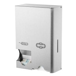 MediQo-Line dispenser klein voor maandverband en tampons - RVS