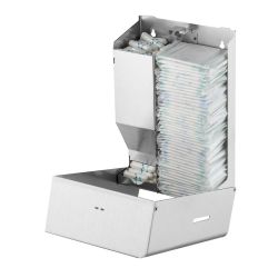 MediQo-Line dispenser klein voor maandverband en tampons - RVS