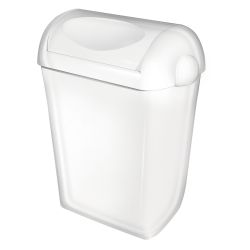 PlastiQline afvalbak wit met swing-deksel 43l PQSA43