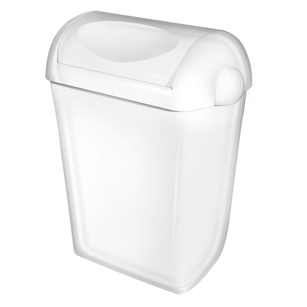 PlastiQline afvalbak wit met swing-deksel 43l PQSA43