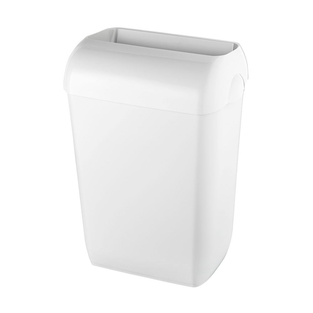 PlastiQline afvalbak 23l  met deksel PQA23 - wit