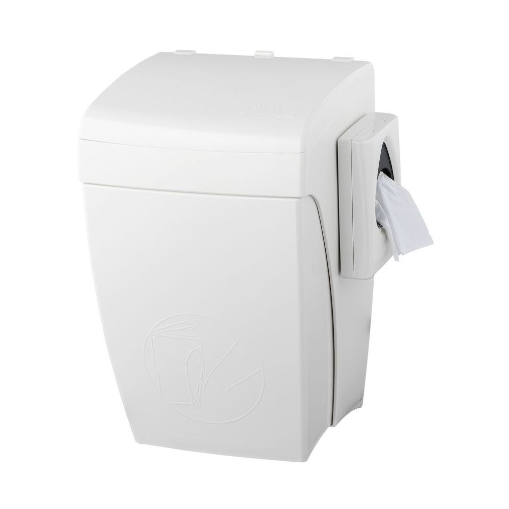 Plastiqline hygiënebak 8l met kniebediening PQHBS - wit