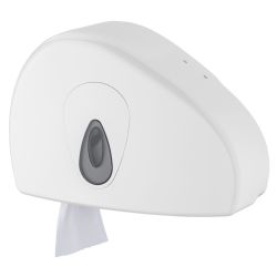 PlastiQline mini jumboroldispenser + restrolsysteem PQMiniSRJ - wit