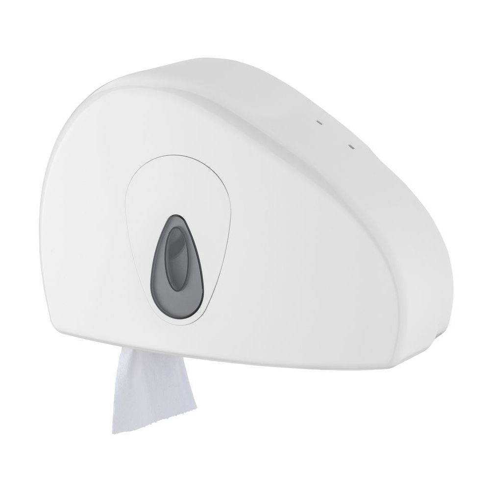 PlastiQline mini jumboroldispenser + restrolsysteem PQMiniSRJ - wit