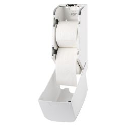 PlastiQline 2-rols toiletrolhouder (standaard) PQDuoPlus - wit