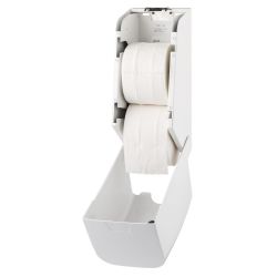 PlastiQline 2-rols houder voor kokerloze rollen PQCDuo - wit