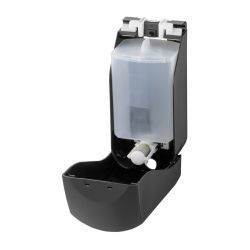 PlastiQline zeepdispenser 400ml navulbaar PQSoap4B - zwart