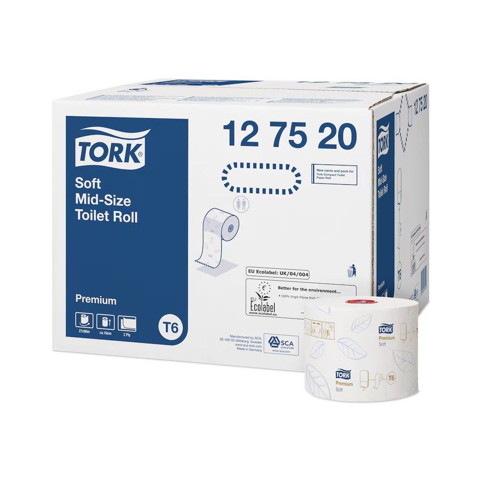 Tork mid-size zacht toiletpapier Premium 2-laags - 27 rollen