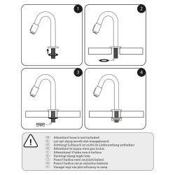 Differnz koudwaterkraan gebogen 19 cm - chroom