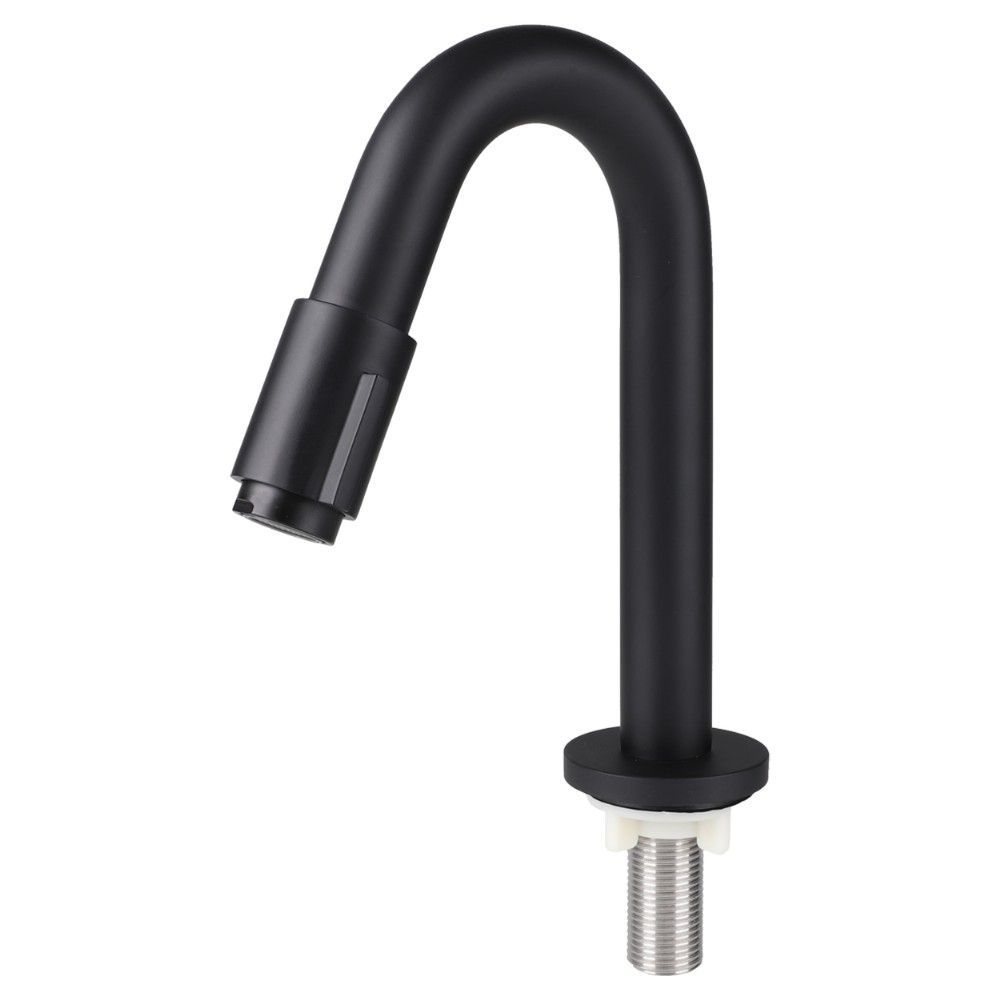 Differnz koudwaterkraan gebogen 19 cm - mat zwart
