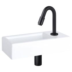 Differnz koudwaterkraan gebogen 19 cm - mat zwart