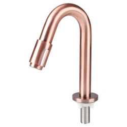 Differnz koudwaterkraan gebogen 19 cm - rood koper