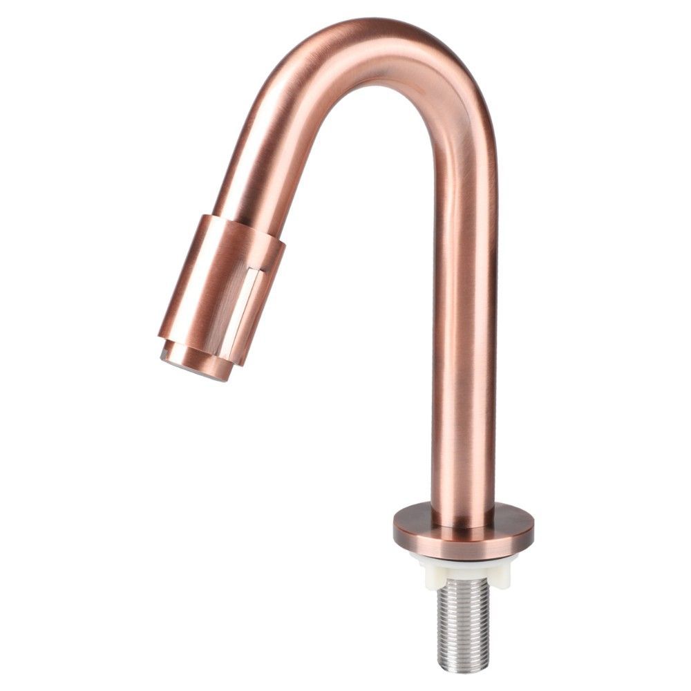Differnz koudwaterkraan gebogen 19 cm - rood koper