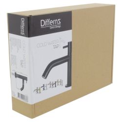 Differnz koudwaterkraan gebogen - mat zwart
