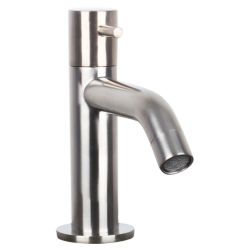 Differnz koudwaterkraan gebogen - mat chroom