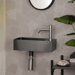 Differnz koudwaterkraan gebogen - mat chroom