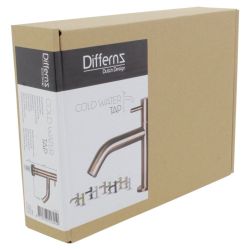 Differnz koudwaterkraan gebogen - rood koper