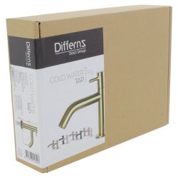 Differnz koudwaterkraan gebogen - mat goud