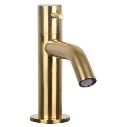 Differnz koudwaterkraan gebogen - mat goud