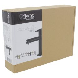 Differnz koudwaterkraan recht - mat zwart