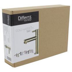 Differnz koudwaterkraan recht - mat goud