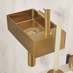 Differnz koudwaterkraan recht - mat goud