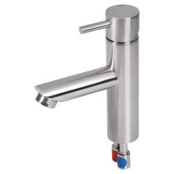 Differnz koud/warmwater kraan recht - mat chroom