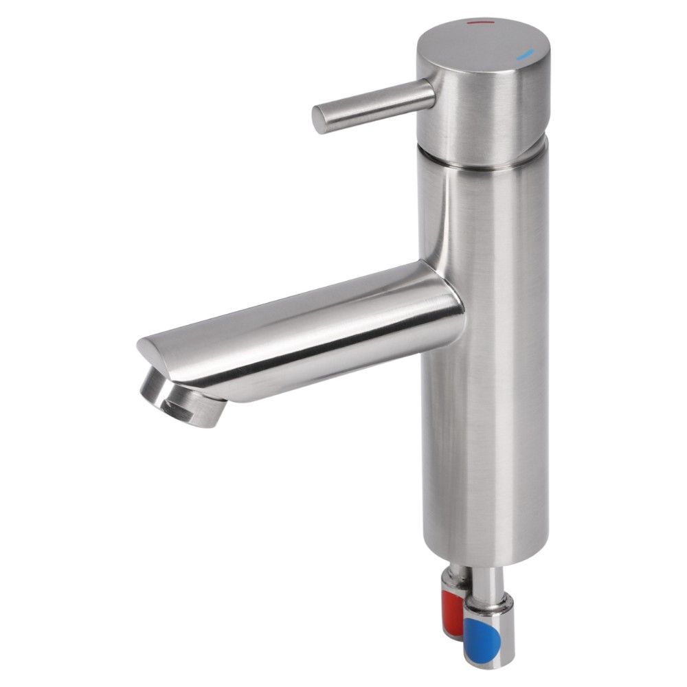 Differnz koud/warmwater kraan recht - mat chroom