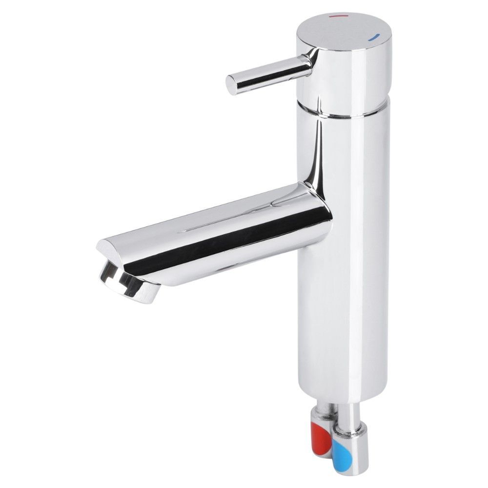 Differnz koud/warmwater kraan recht - chroom