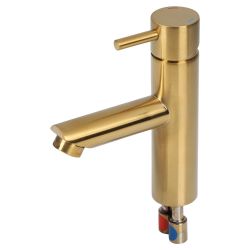 Differnz koud/warmwater kraan recht - mat goud