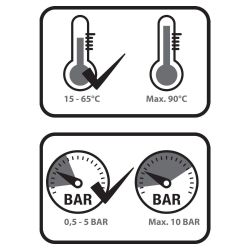 Differnz koud/warmwater kraan recht - mat goud