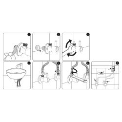 Differnz hoekstopkraan 1/2 x 3/8 - mat wit