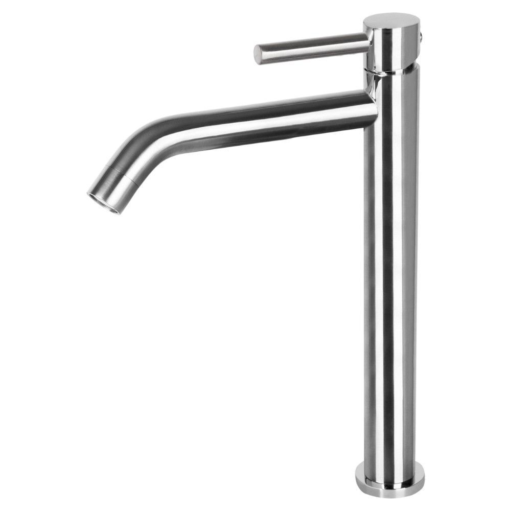 Differnz hoge koud/warmwater kraan gebogen - mat chroom