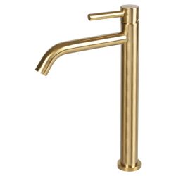 Differnz hoge koud/warmwater kraan gebogen - mat goud