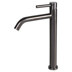 Differnz hoge koud/warmwater kraan gebogen - gun metal