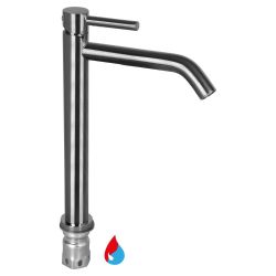 Differnz hoge koud/warmwater kraan gebogen - gun metal