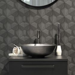 Differnz hoge koud/warmwater kraan gebogen - gun metal