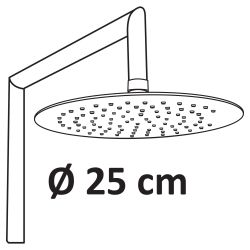 Differnz Thermoline doucheset rond met thermostaatkraan, stortdouche en handdouche - zwart