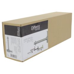 Differnz sifon met muurbuis - mat chroom