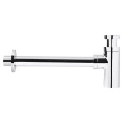 Differnz design sifon met muurbuis - chroom