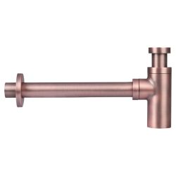 Differnz design sifon met muurbuis - rood koper