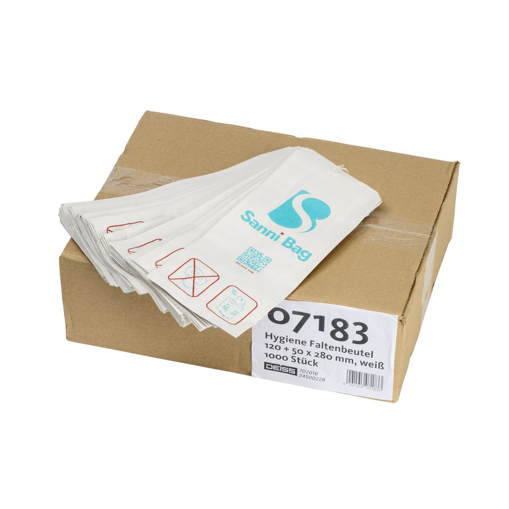 Hygiënezakjes papier - doos 1000 stuks