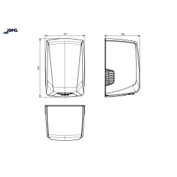 Jofel Power+ ultra fast automatische handdroger compact - RVS