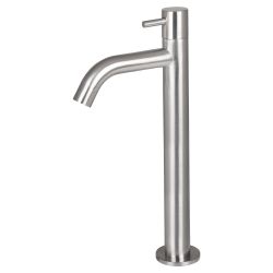 Differnz hoge koudwaterkraan gebogen hoog - mat chroom