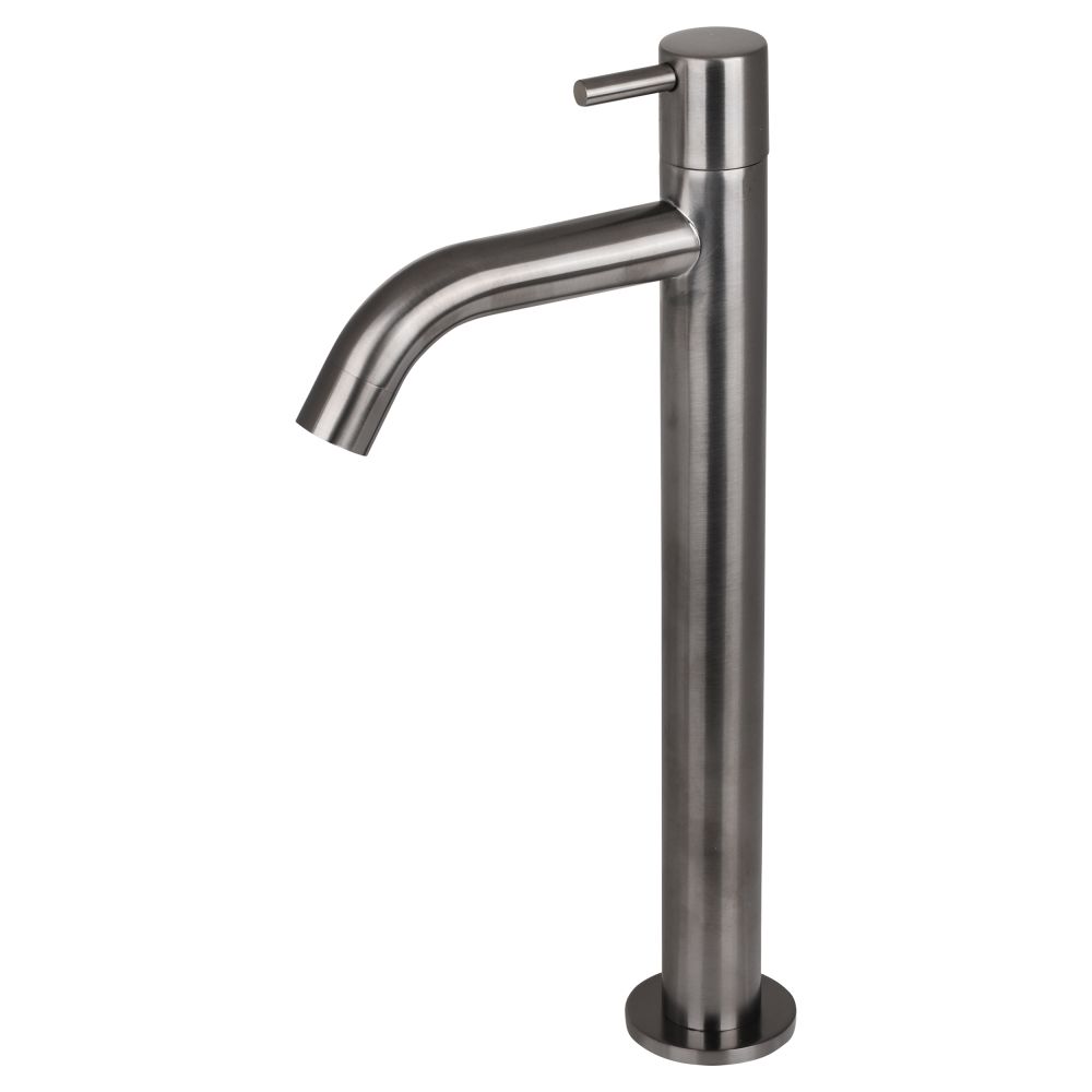 Differnz hoge koudwaterkraan gebogen hoog - gun metal