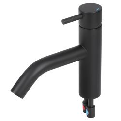 Differnz koud/warmwater kraan gebogen - mat zwart