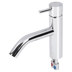 Differnz koud/warmwater kraan gebogen - chroom
